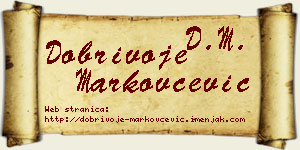 Dobrivoje Markovčević vizit kartica